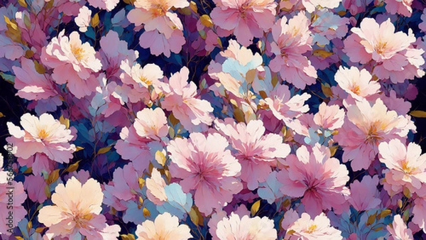 Obraz seamless pattern, abstract floral background. created using generative ai technology
