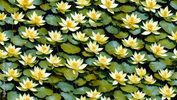 Obraz seamless pattern, abstract floral background. created using generative ai technology