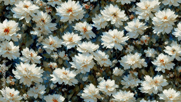 Fototapeta seamless pattern, abstract floral background. created using generative ai technology