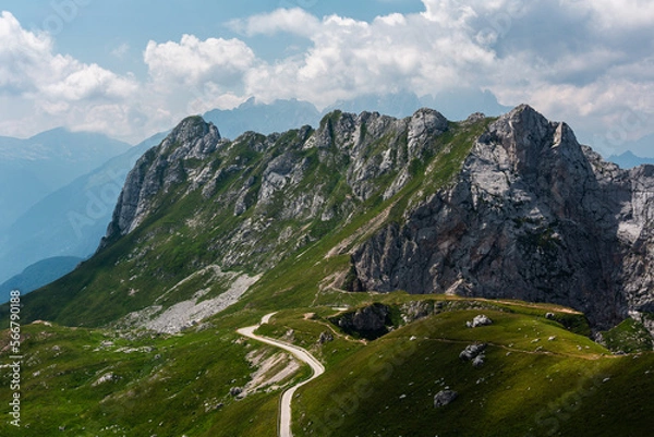 Fototapeta Mountain views in the Julian Alps in Slovenia, Mangart
