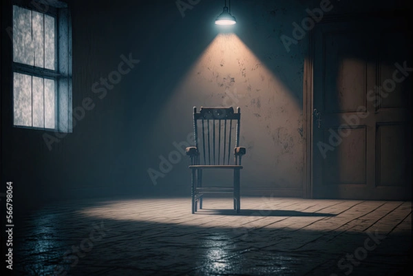 Fototapeta Interrogation Chair (Generative AI)