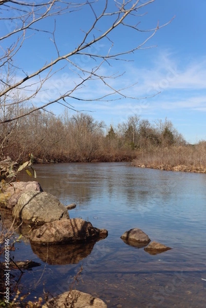 Fototapeta River on a Fall Day