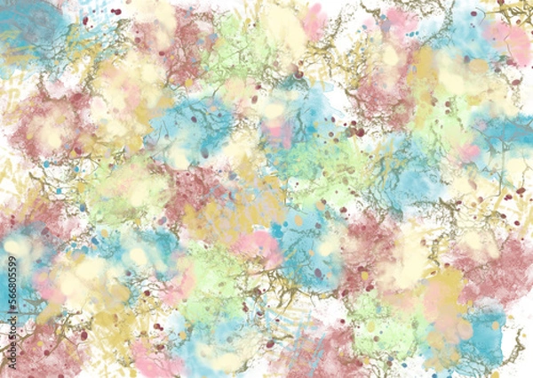 Fototapeta Multicolor marble pattern background for design, with cloudy effects.