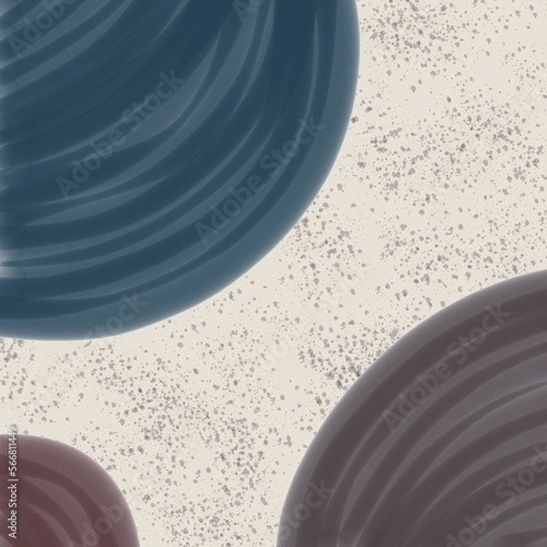 Fototapeta Abstract shapes background with waves and textured