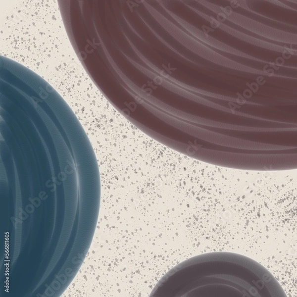 Obraz Abstract shapes background with waves and textured