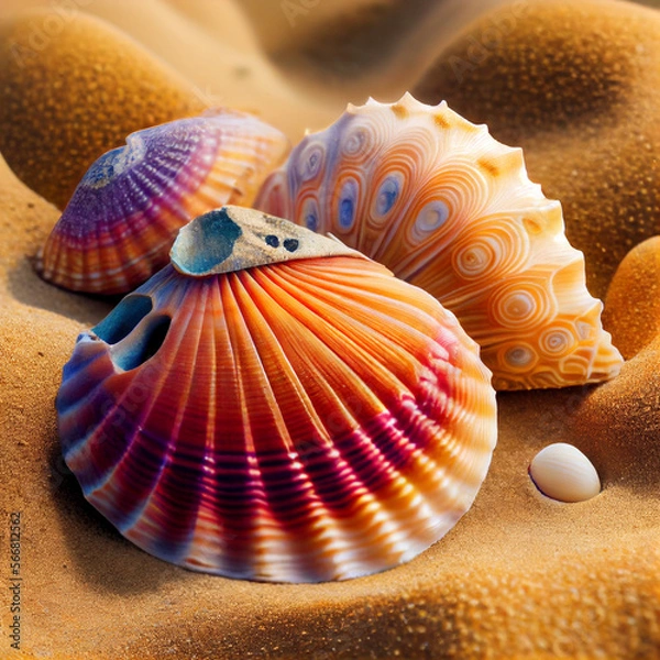 Fototapeta seashell on the beach