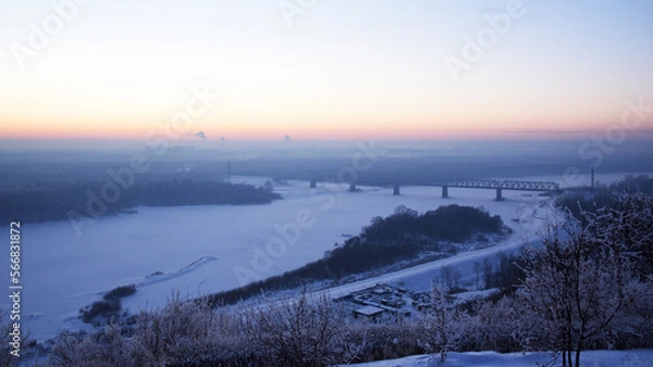 Obraz sunset over the river
