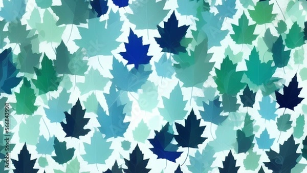 Fototapeta seamless pattern with leaves