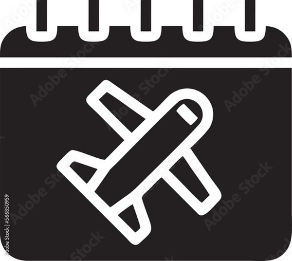 Fototapeta airplane icon symbol in a black image, flight illustration vector image