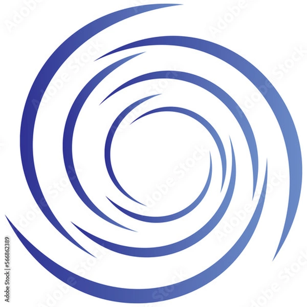 Fototapeta Vector Whirlpool in blue gradient color