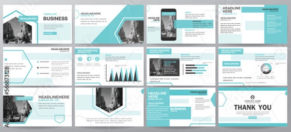 Fototapeta blue and black abstract elements for info graphics on a white background. Presentation templates. Use in presentation, flyer and leaflet, corporate report, marketing, advertising, annual report