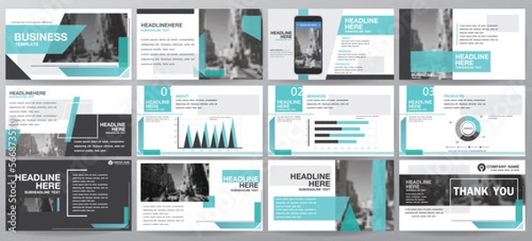 Fototapeta blue and black abstract elements for info graphics on a white background. Presentation templates. Use in presentation, flyer and leaflet, corporate report, marketing, advertising, annual report