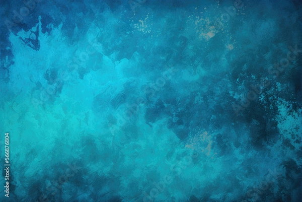 Fototapeta Blue grunge background, painted background. Generative AI.
