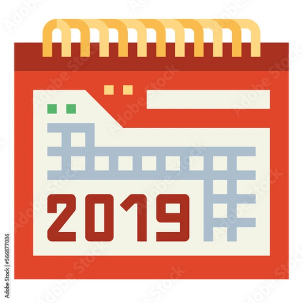 Obraz calendar flat icon style