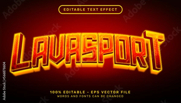 Fototapeta lavasport  light color 3d text effect and editable text effect