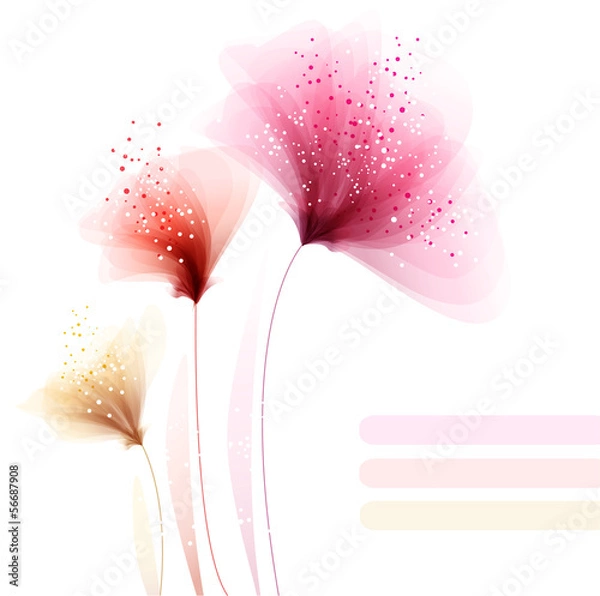 Fototapeta Vector background with flowers