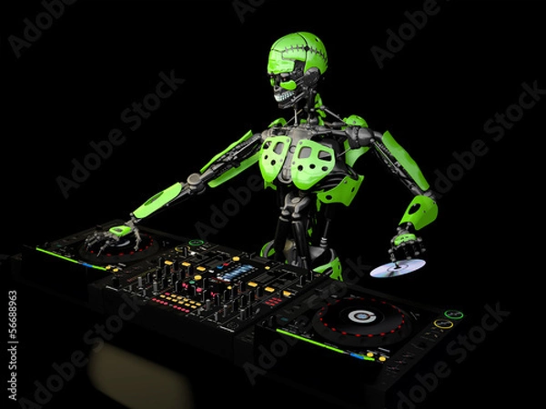 Obraz Robot DJ - Green 2
