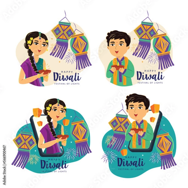 Obraz Happy Diwali Festival Of Lights