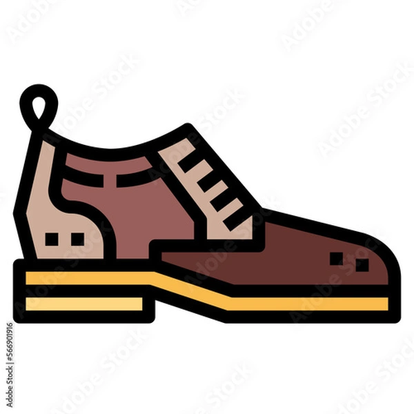 Fototapeta Shoes filled outline icon style