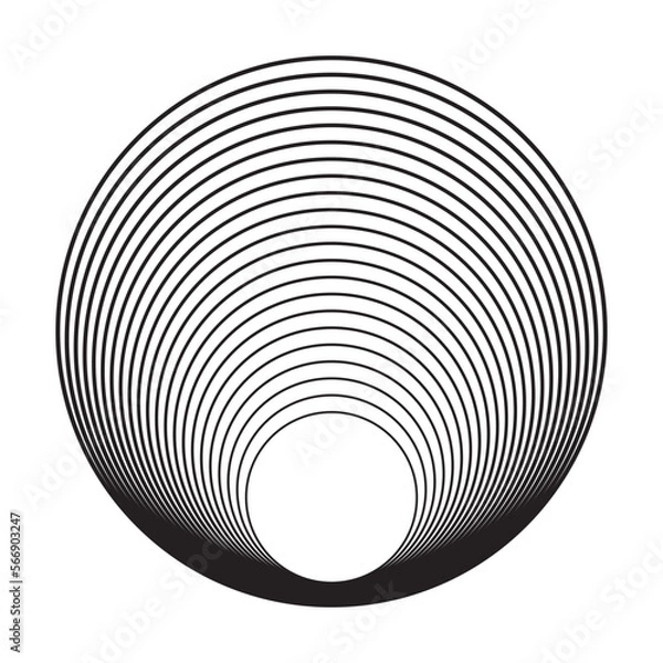 Fototapeta Retro futuristic element abstract 3d sphere vector