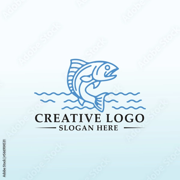 Obraz fish vector logo design inspiration