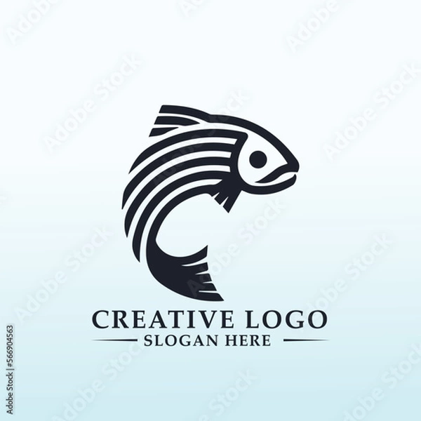 Obraz fish vector logo design inspiration