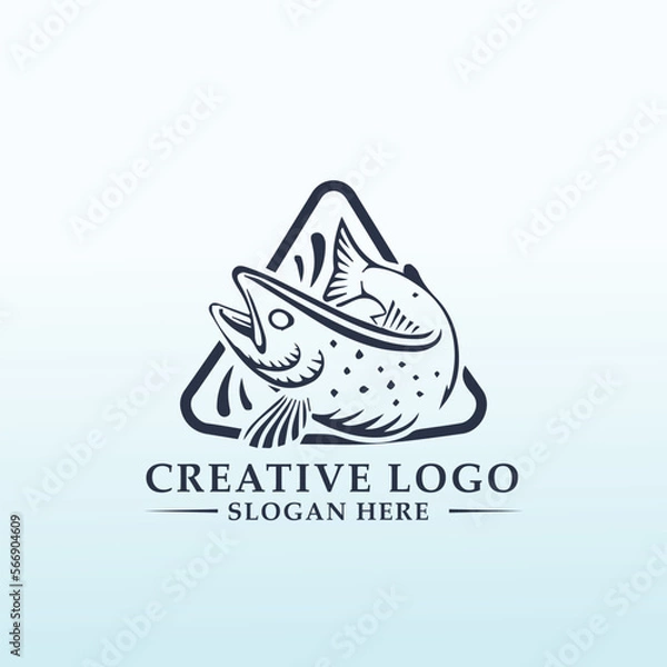 Obraz fish vector logo design inspiration