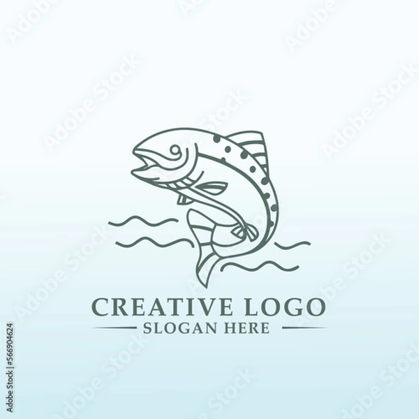Obraz fish vector logo design inspiration
