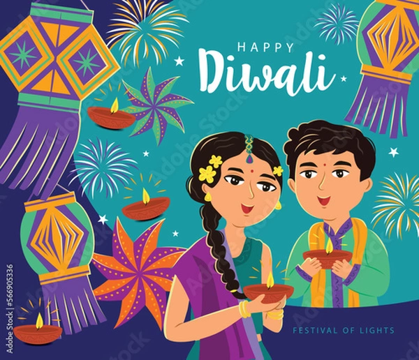 Obraz Happy Diwali Festival Of Lights