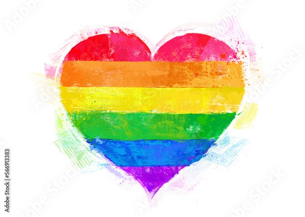 Obraz rainbow color background, abstract heart image