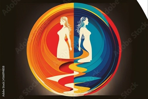 Obraz Equality Abstract Art (generative AI)