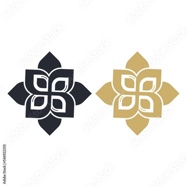 Obraz ornament logo icon vector design. Elegant premium ornament vector logotype symbol