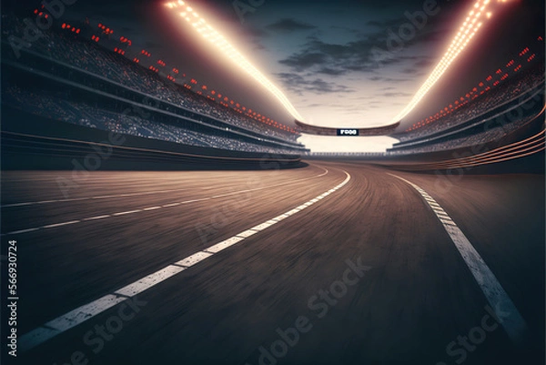 Obraz motorsport f1 racing track in motion, generative ai
