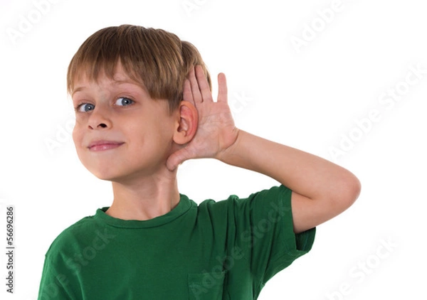 Obraz boy wants to hear something
