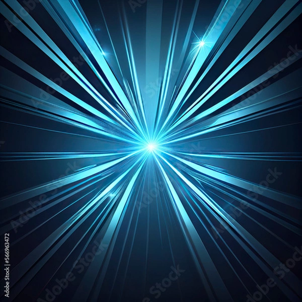 Obraz Abstract neon lines. Generative Ai.