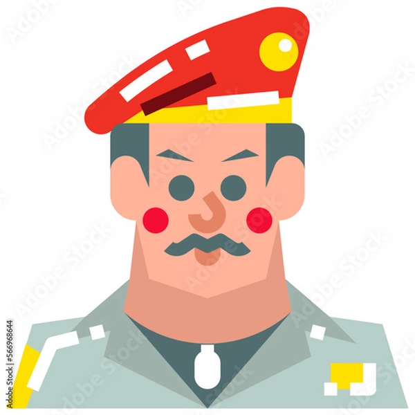 Fototapeta colonel flat icon
