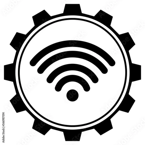 Obraz Network,internet,wifi icon, concept icon technological progress.High tech illustration,vector  