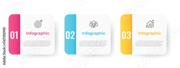Obraz infographic template with 3 options or step