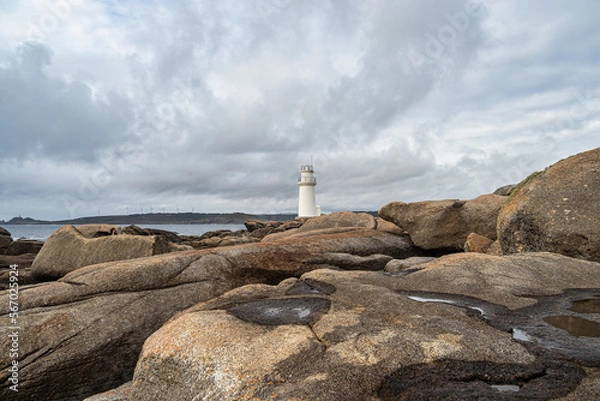 Obraz Lighthouse at the Muxia Coast, Galicia, Spain. This is one of the last stages in the jacobean route