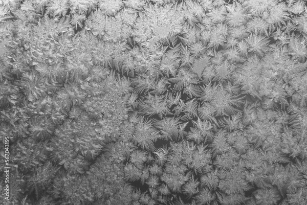 Fototapeta Frosty patterned glass with an abstract ice structure allows you to apply or add a frost effect