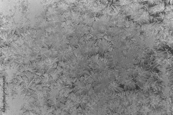 Fototapeta Frosty patterned glass with an abstract ice structure allows you to apply or add a frost effect