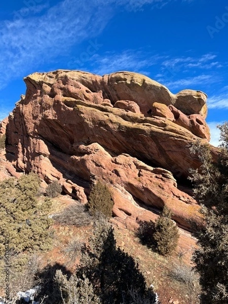 Fototapeta Hiking At Red Rocks Amphitheater In Morrison Colorado