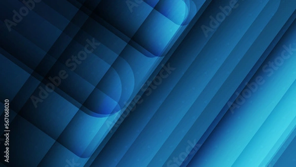 Fototapeta Modern abstract blue transparent geometry pattern background template. Digital network background, vector communication concept, overlapping object, blank space.