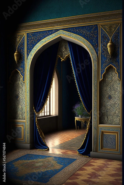 Fototapeta Interior portal Created with generative AI tools