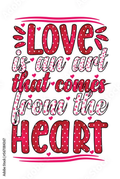 Obraz Valentines Day Tshirt Design