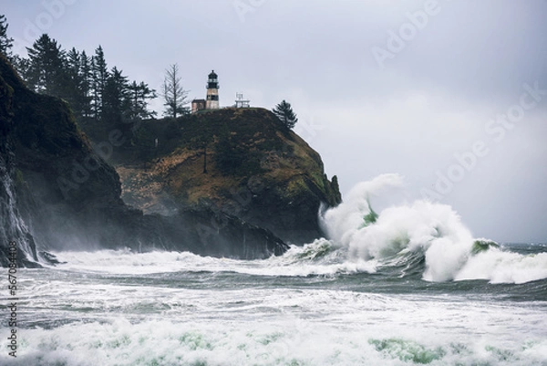 Obraz king tides at cape disappointment 