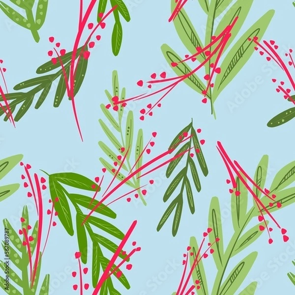 Obraz seamless background with leaves