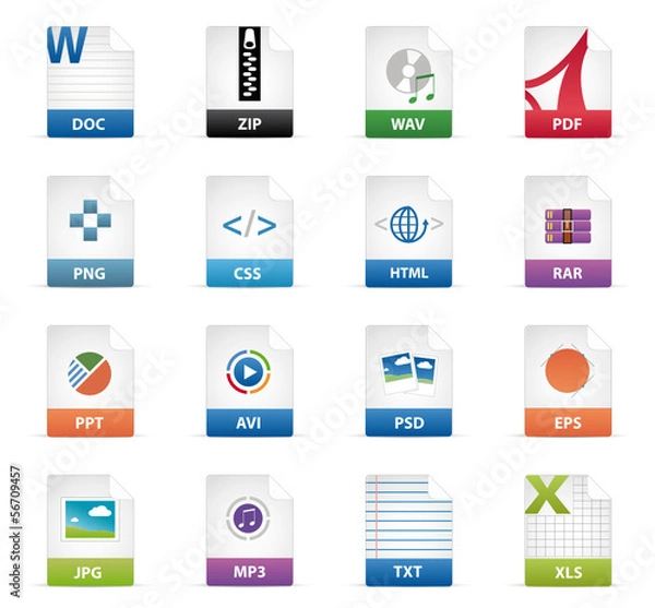 Obraz Filetyp Icons