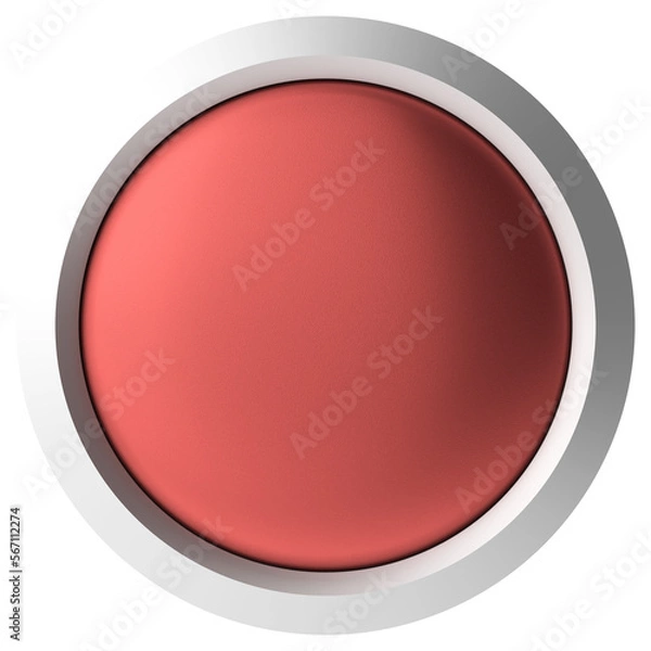 Fototapeta 3D button. Empty button. 3D illustration.