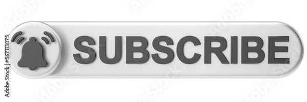Fototapeta Subscribe icon. Subscribe button. 3D illustration.
